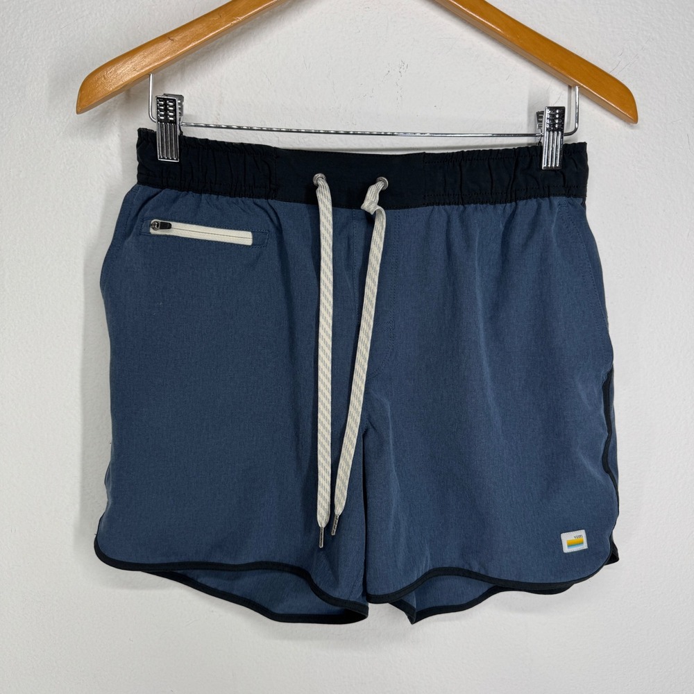 Vuori Banks Shorts Mens Medium Azure Melange Blue 5 Inch Inseam V366